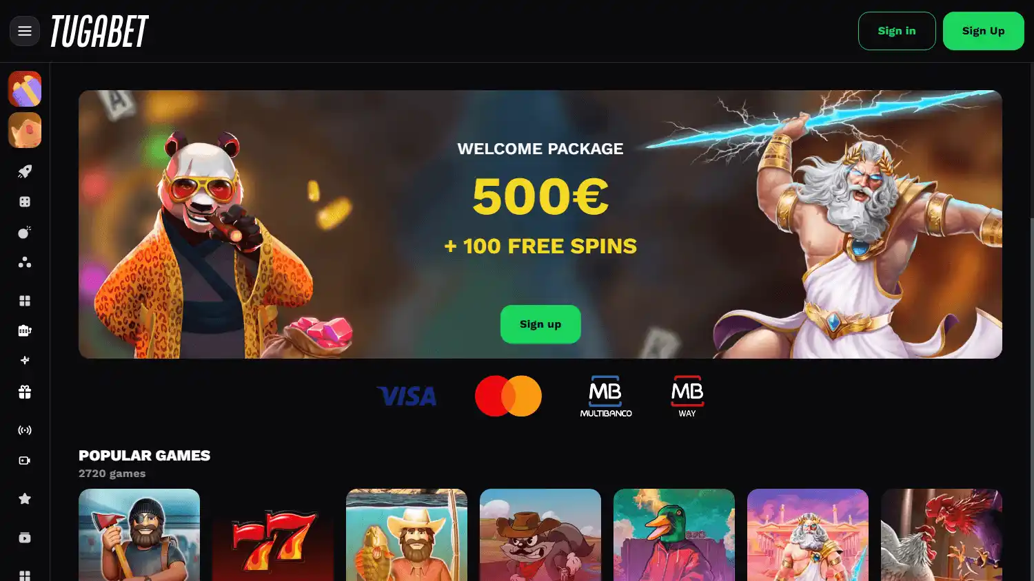 Tugabet Casino screenshot 1