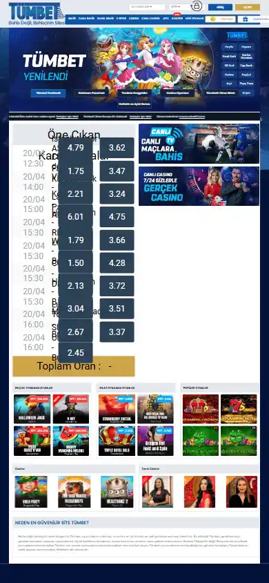 Tumbet Casino screenshot 4