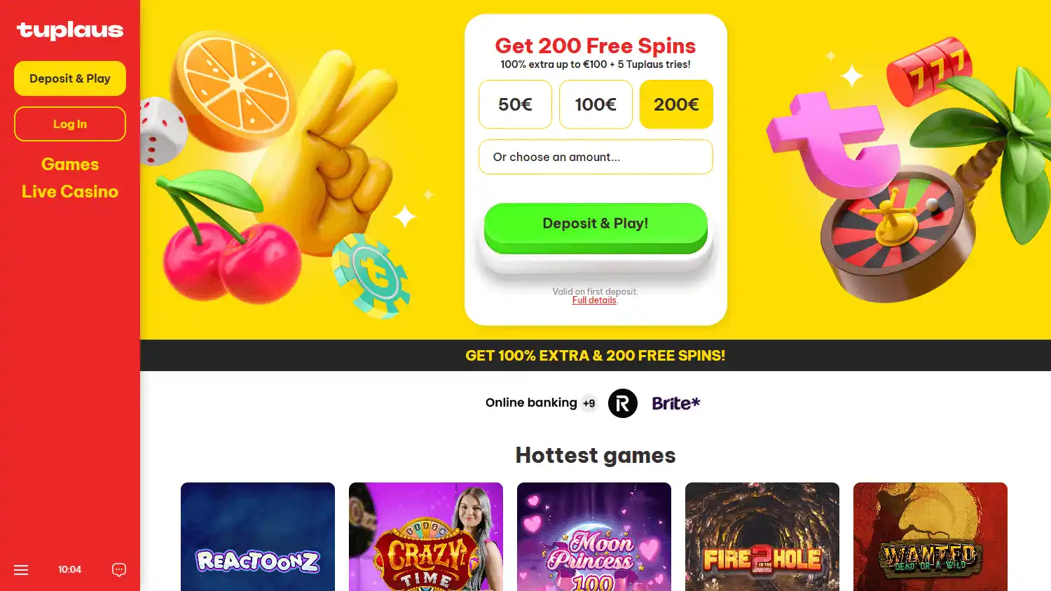 Tuplaus Casino screenshot 1