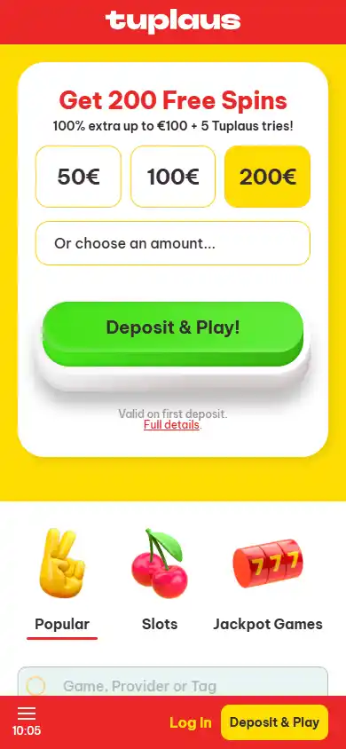 Tuplaus Casino screenshot 5