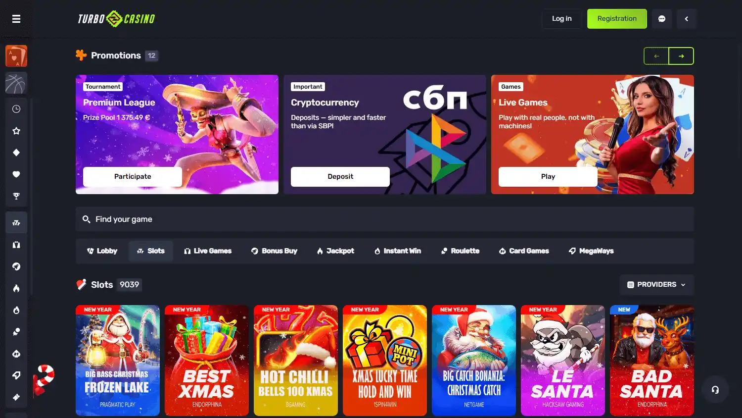 Turbo Casino screenshot 2