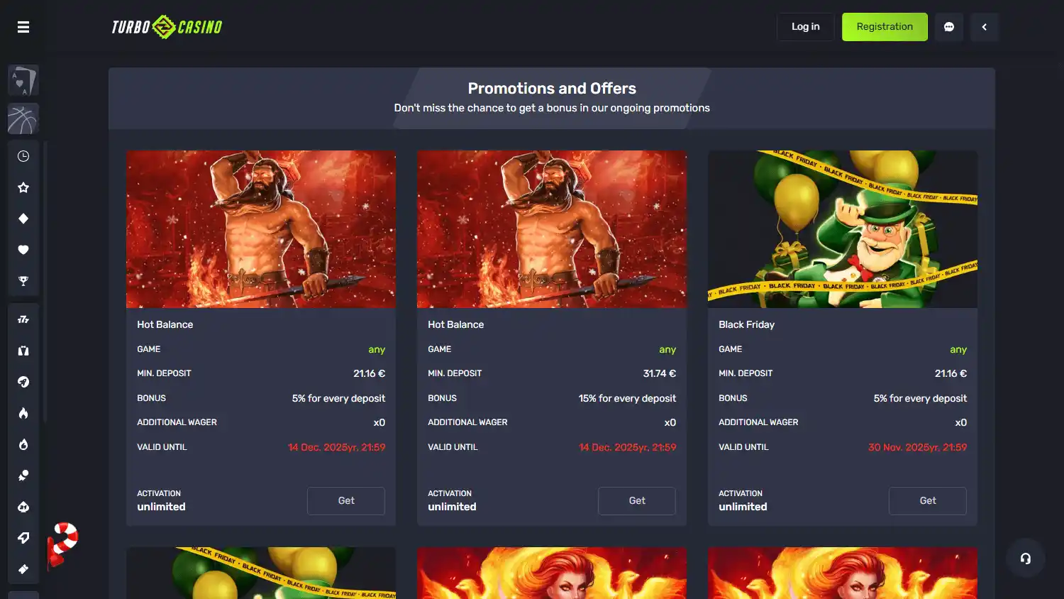 Turbo Casino screenshot 3