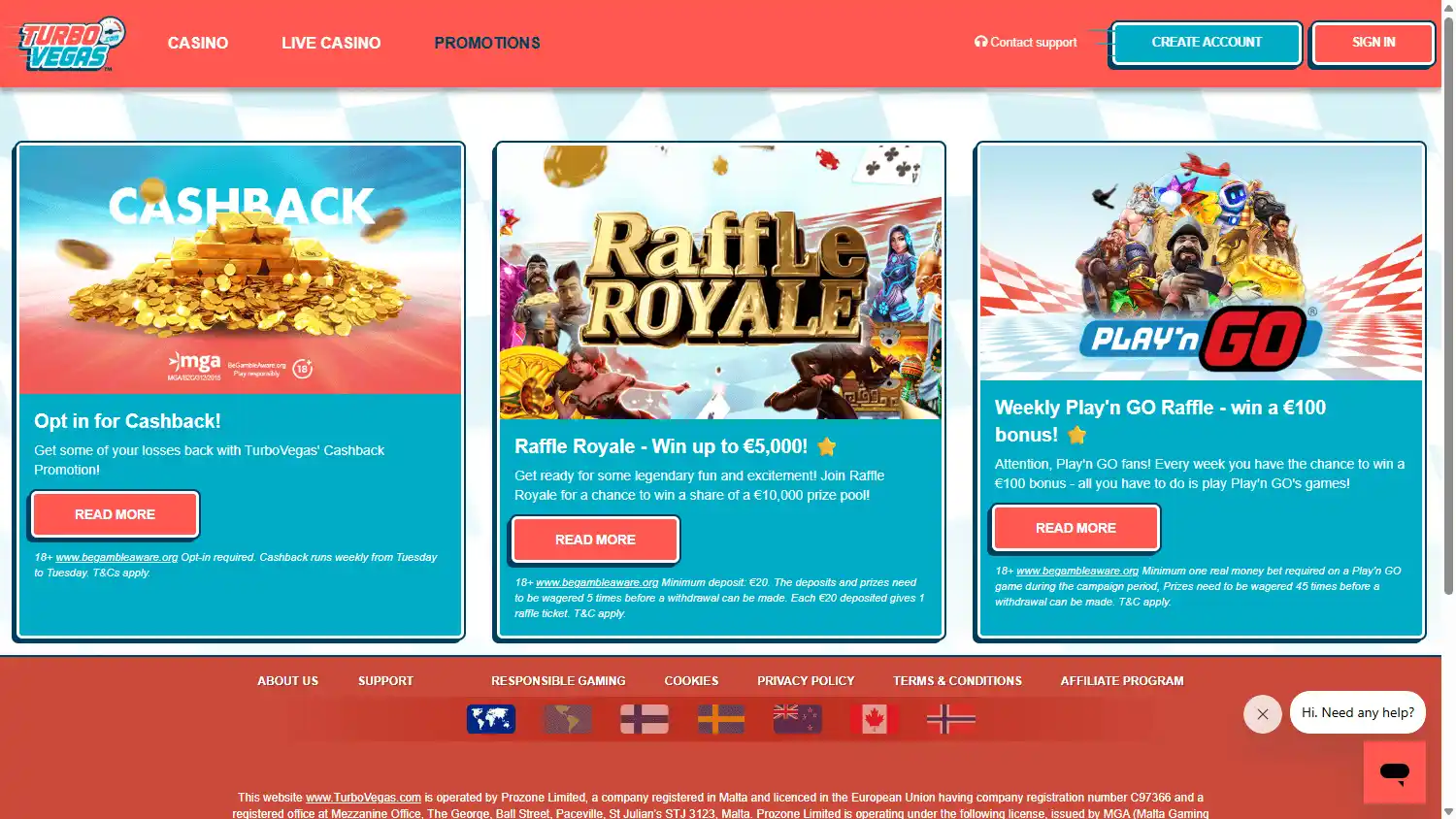 Turbo Vegas Casino screenshot 3