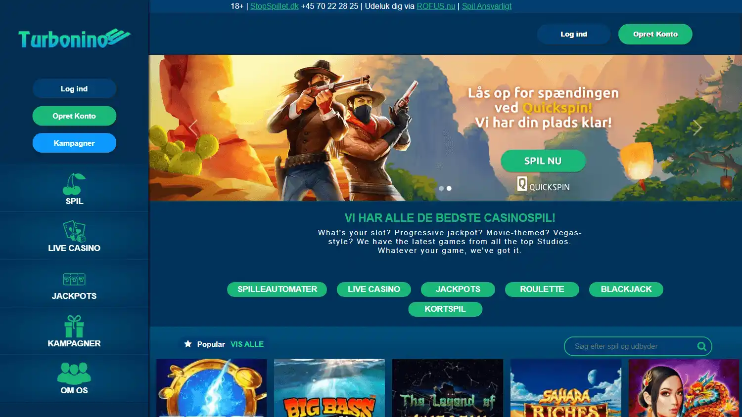 Turbonino Casino screenshot 1