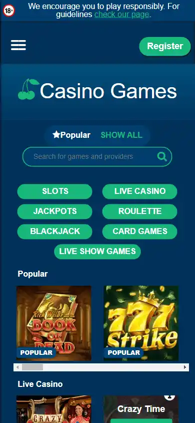 Turbonino Casino screenshot 6