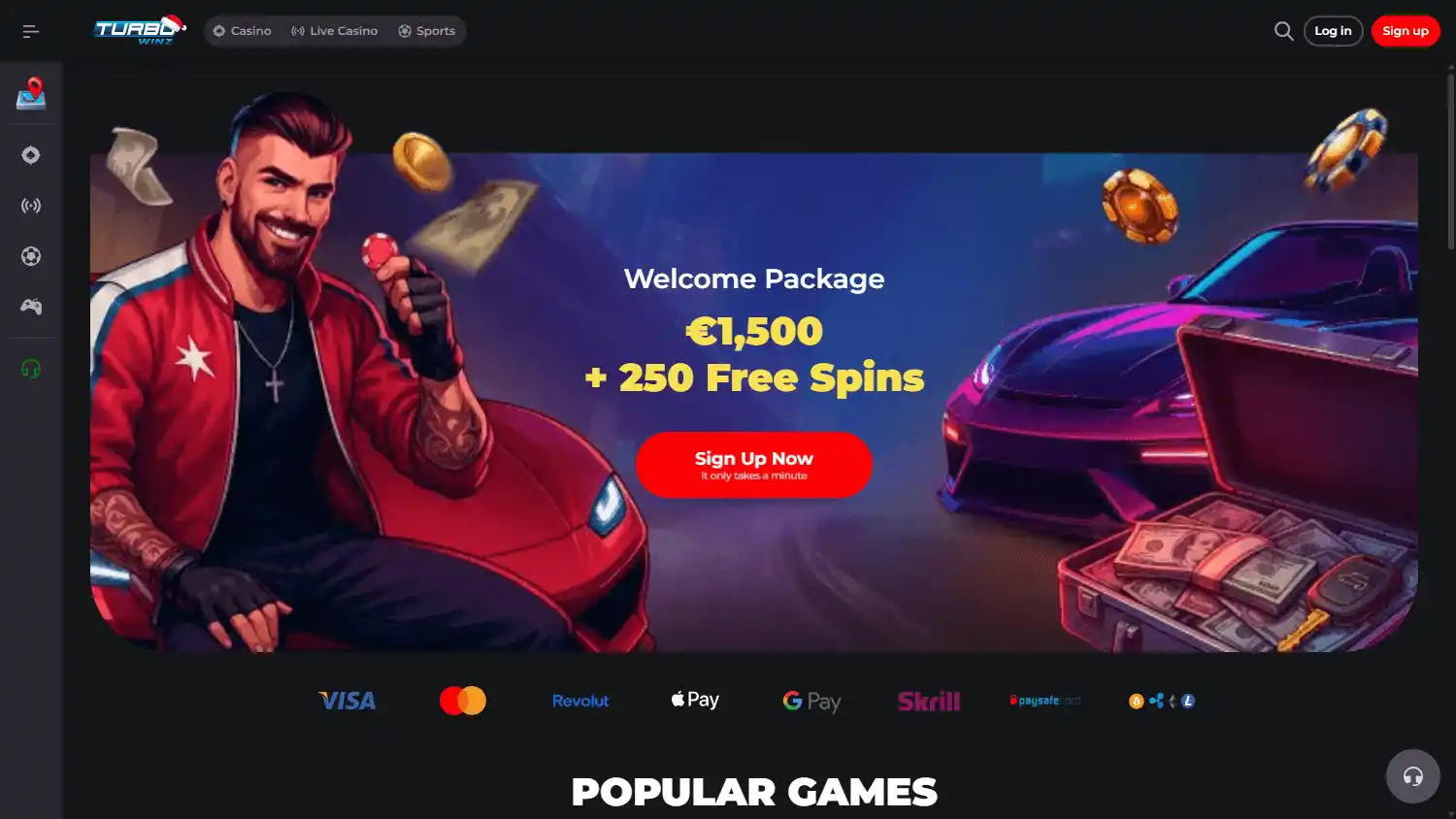 Turbowinz Casino screenshot 1
