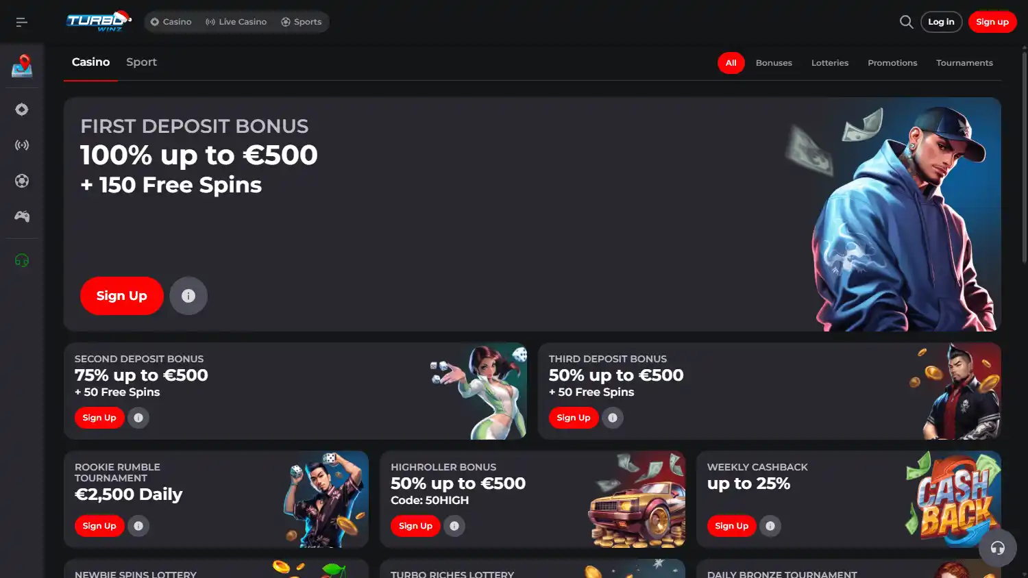 Turbowinz Casino screenshot 3