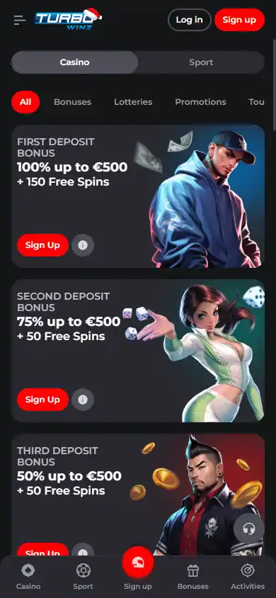 Turbowinz Casino screenshot 6