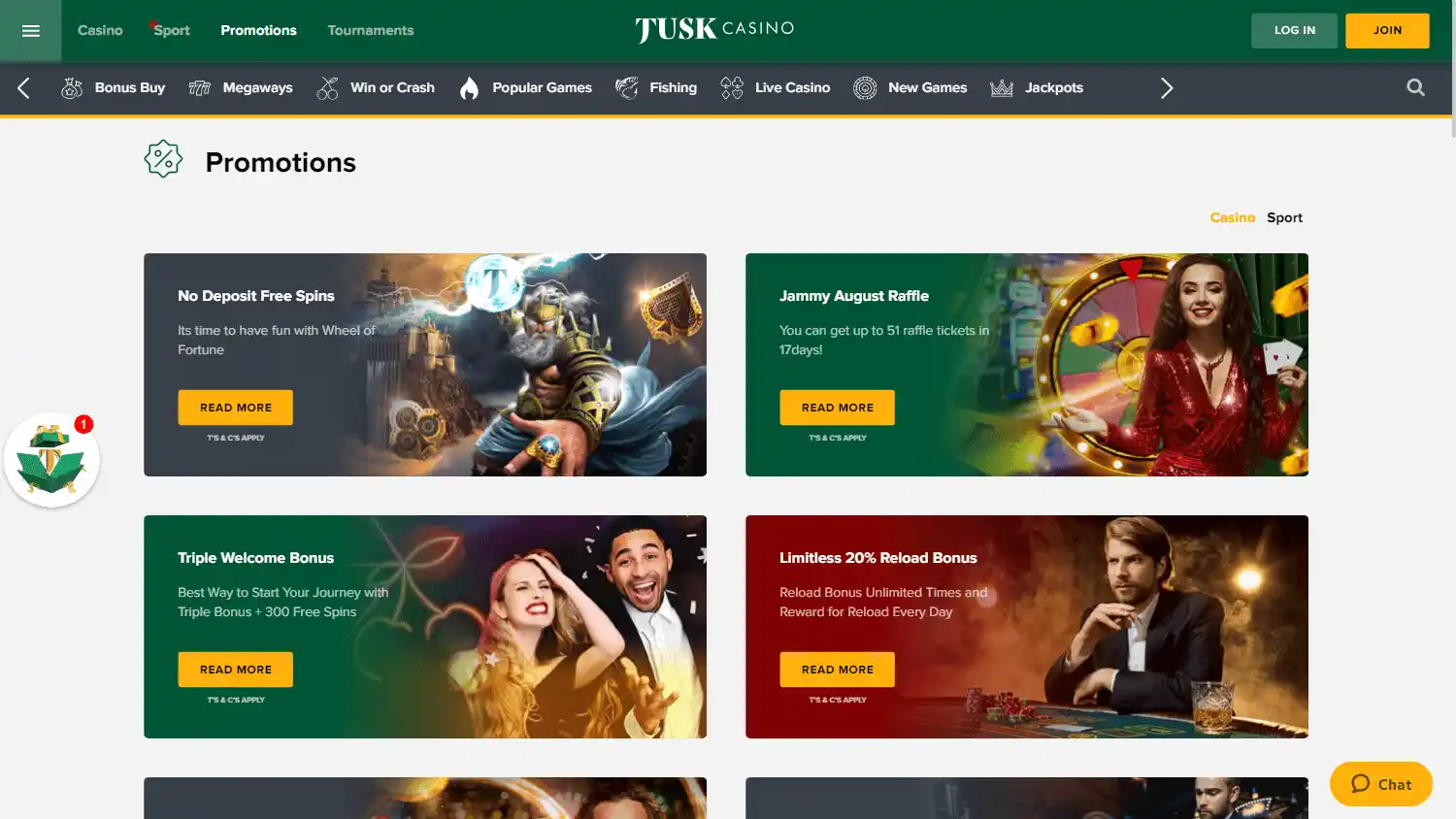 Tusk Casino screenshot 3