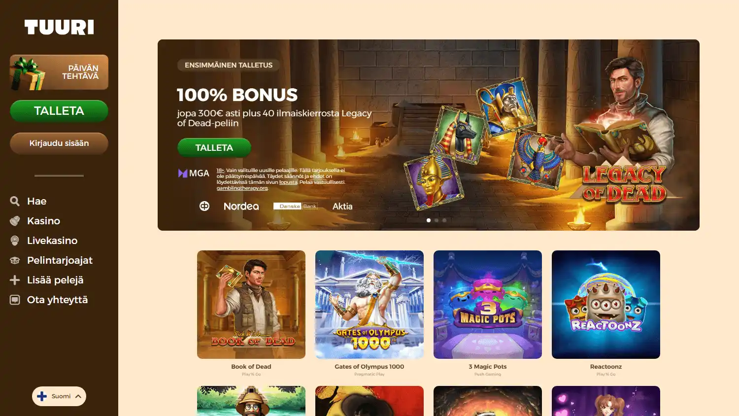 Tuurikasino Casino screenshot 2