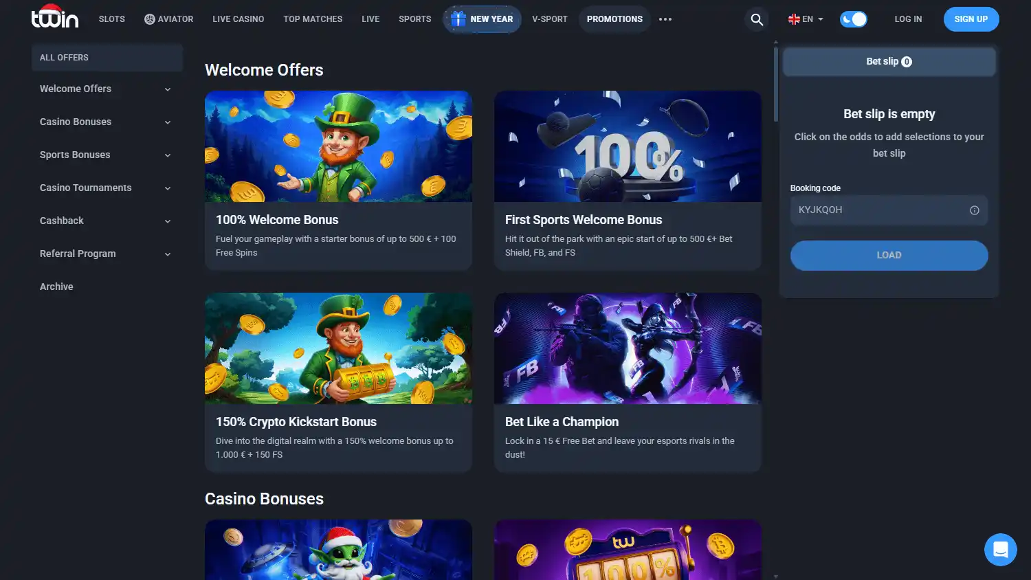 Twin Casino screenshot 2