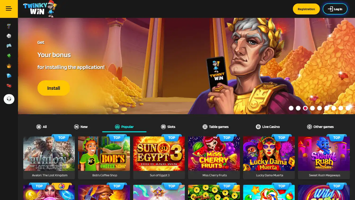 Twinky Win Casino screenshot 1
