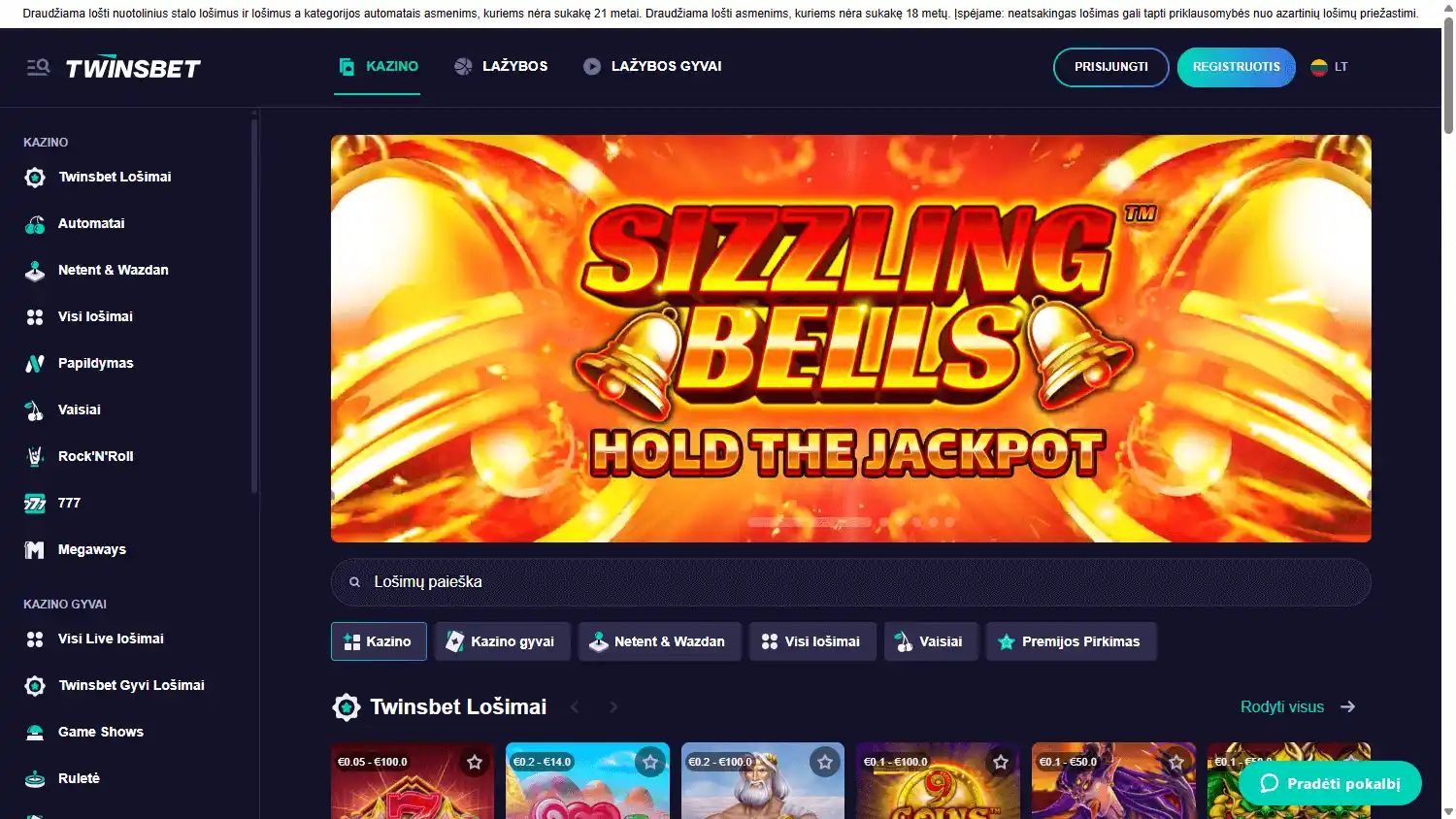 Twinsbet Casino screenshot 2