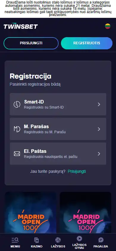 Twinsbet Casino screenshot 3