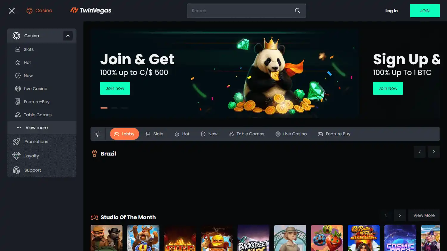 TwinVegas Casino screenshot 1