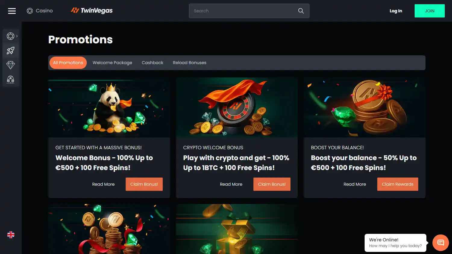 TwinVegas Casino screenshot 2