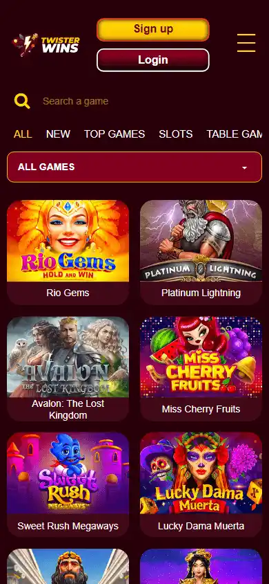 Twisterwins Casino screenshot 4