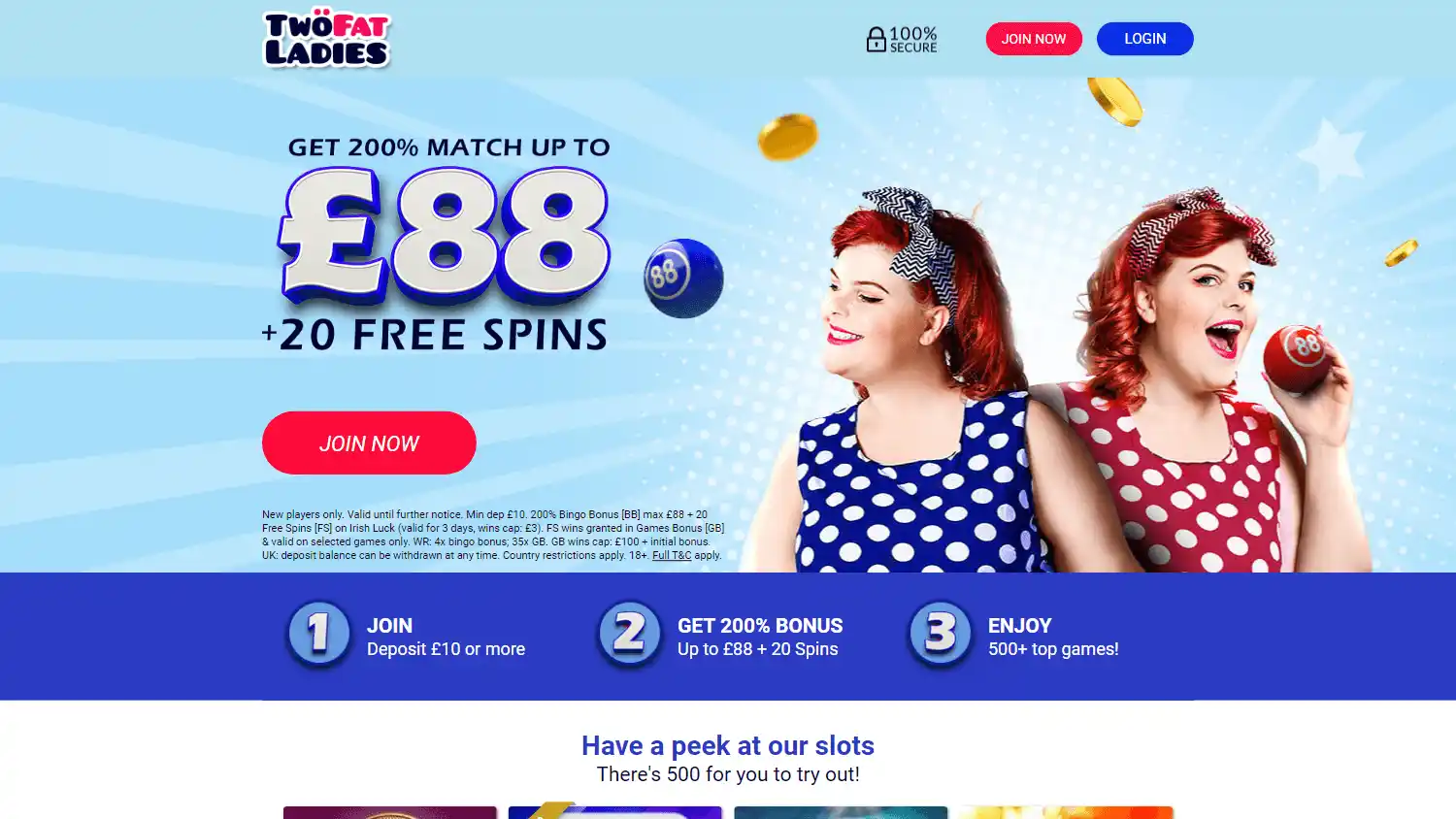 Two Fat Ladies Casino screenshot 1