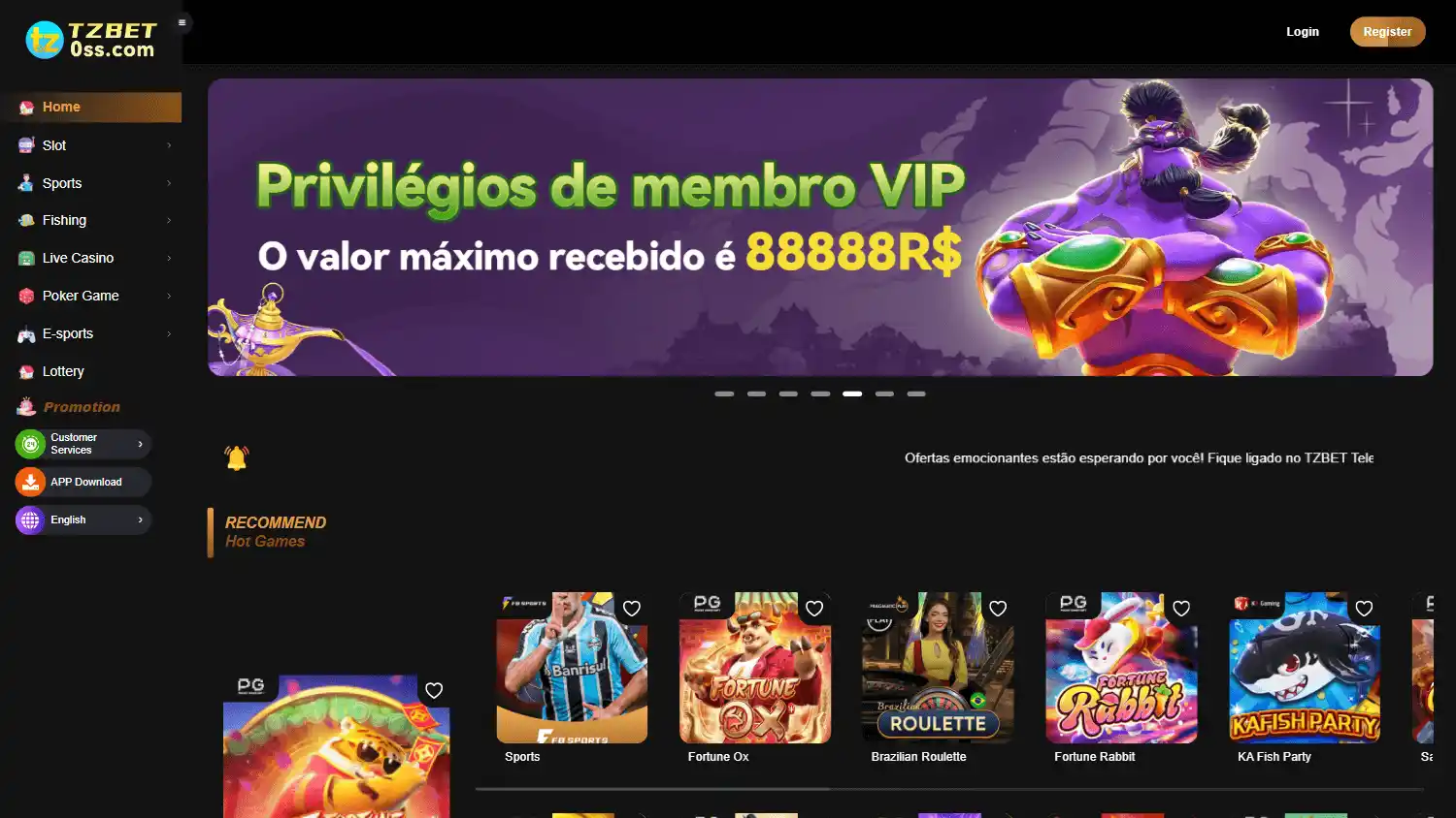 TZBET Casino screenshot 1