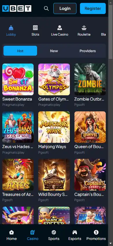 Ubet.io Casino screenshot 5