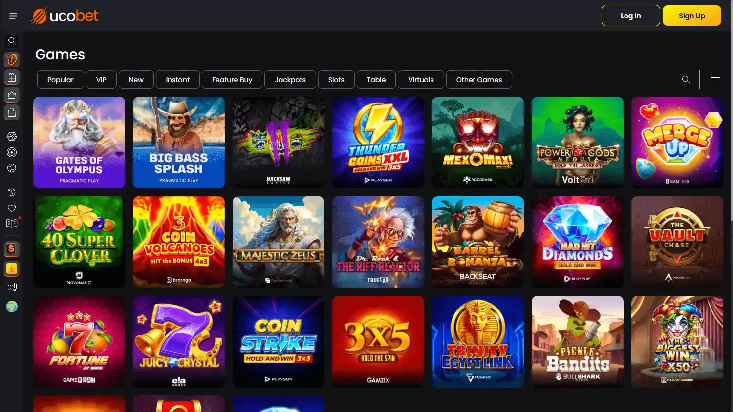 UcoBet Casino screenshot 2