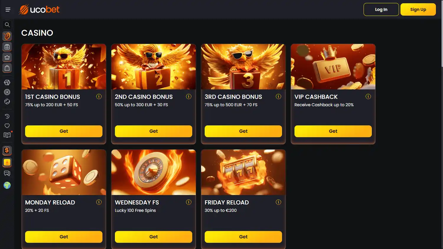 UcoBet Casino screenshot 3