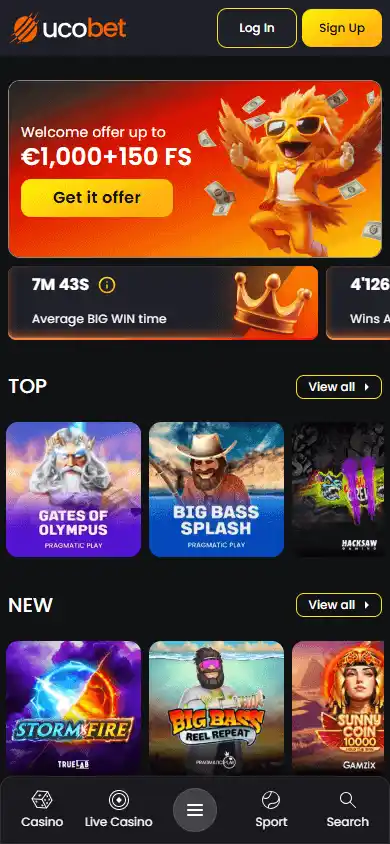 UcoBet Casino screenshot 4