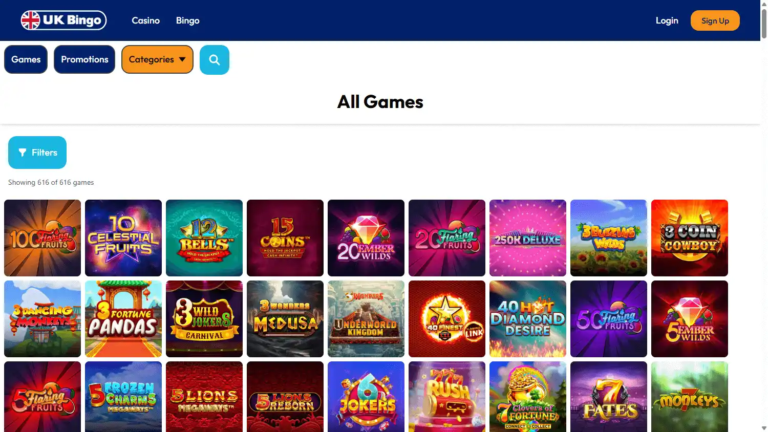 UK Bingo Casino screenshot 2