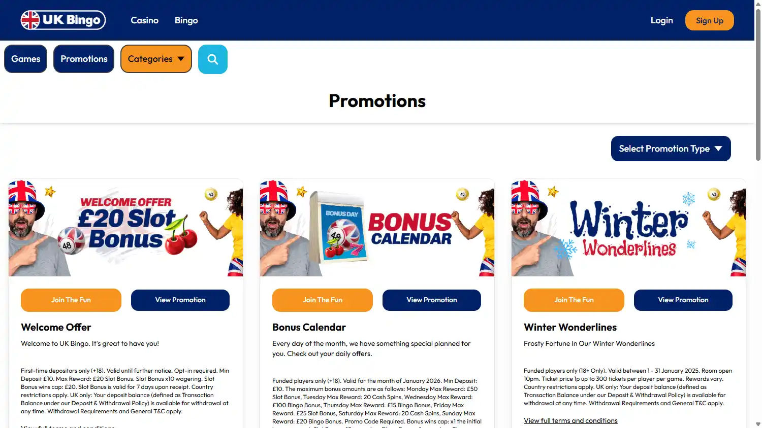 UK Bingo Casino screenshot 3