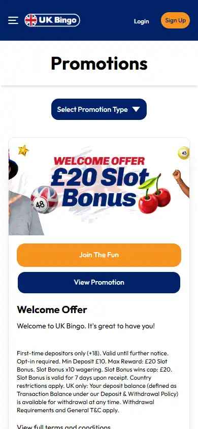 UK Bingo Casino screenshot 6