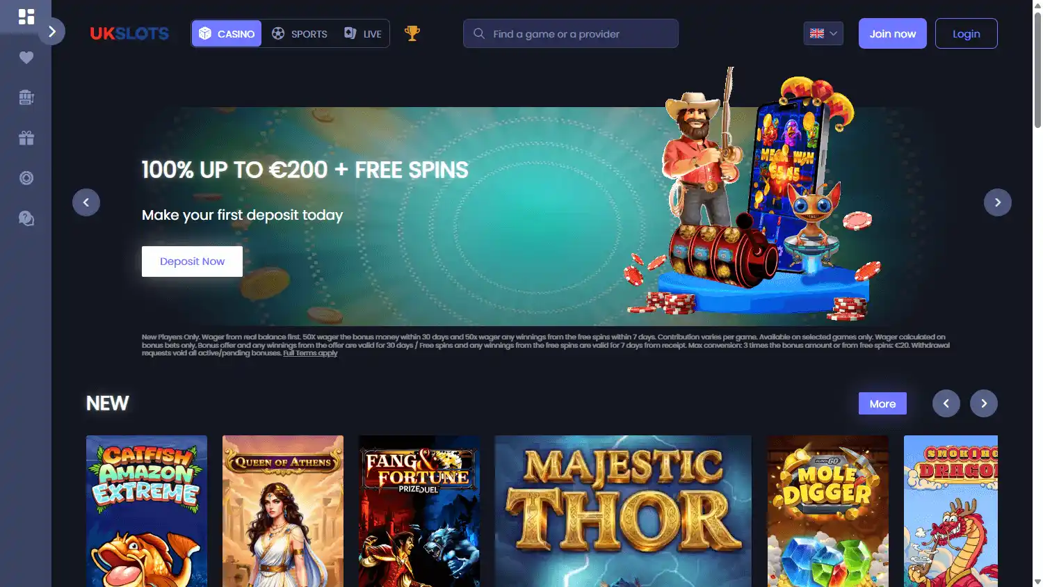 UK Slots Casino screenshot 1