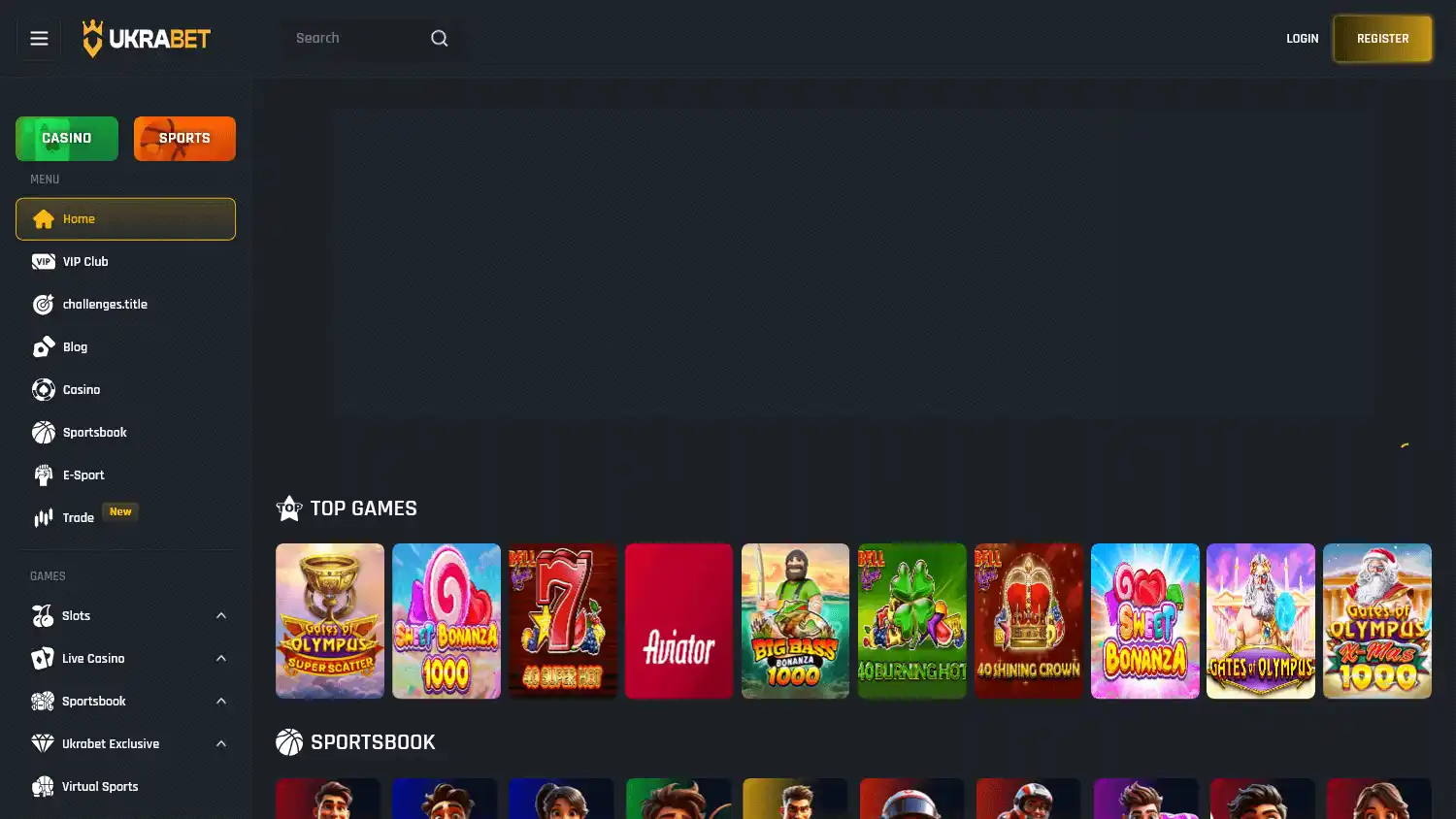 Ukrabet Casino screenshot 1