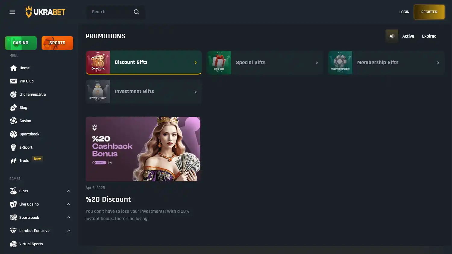 Ukrabet Casino screenshot 3