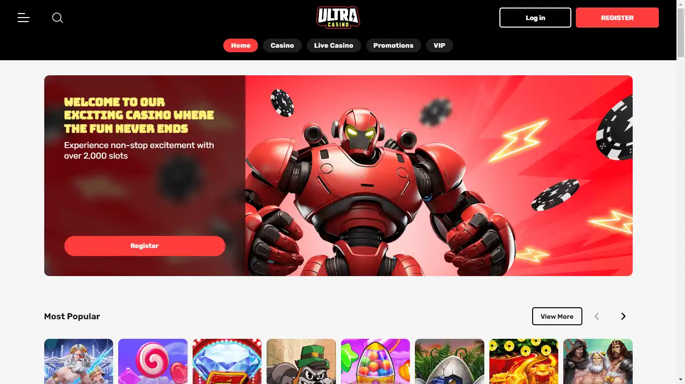 Ultra Casino screenshot 1