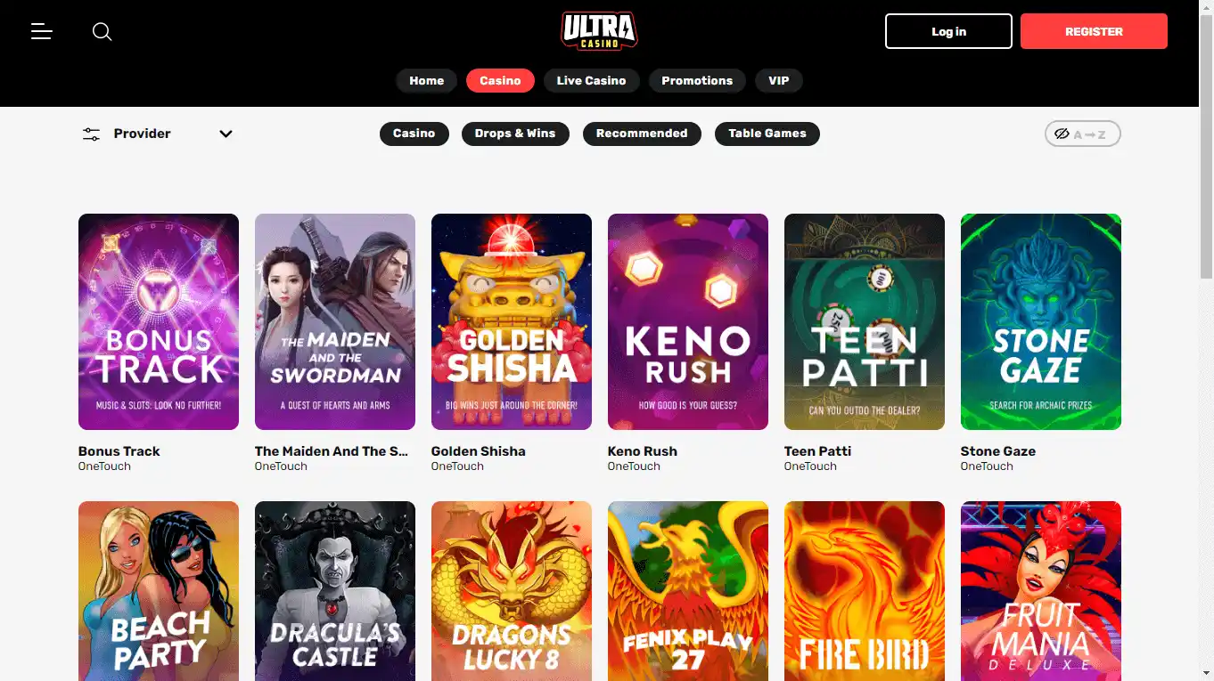 Ultra Casino screenshot 2