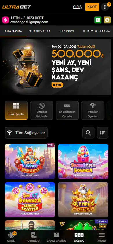 Ultrabet Casino screenshot 5