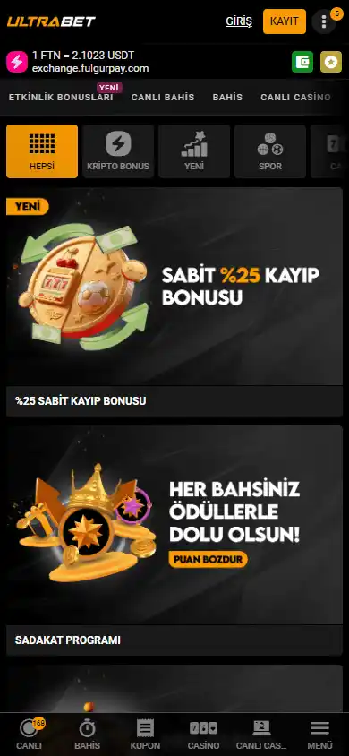 Ultrabet Casino screenshot 6