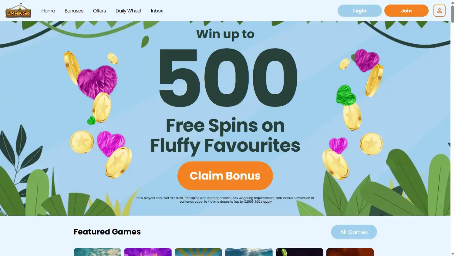 Umbingo Casino screenshot 1