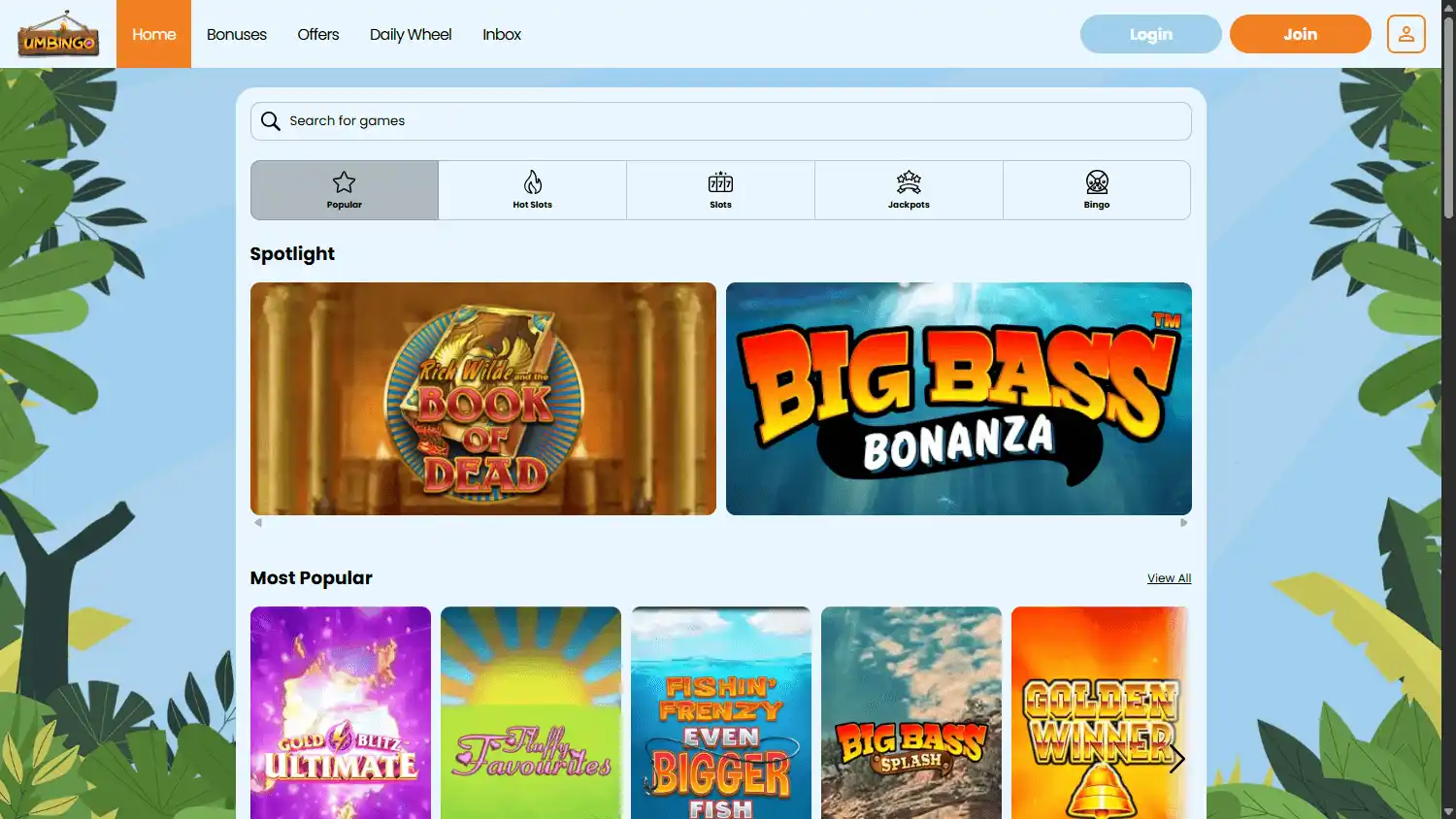 Umbingo Casino screenshot 3