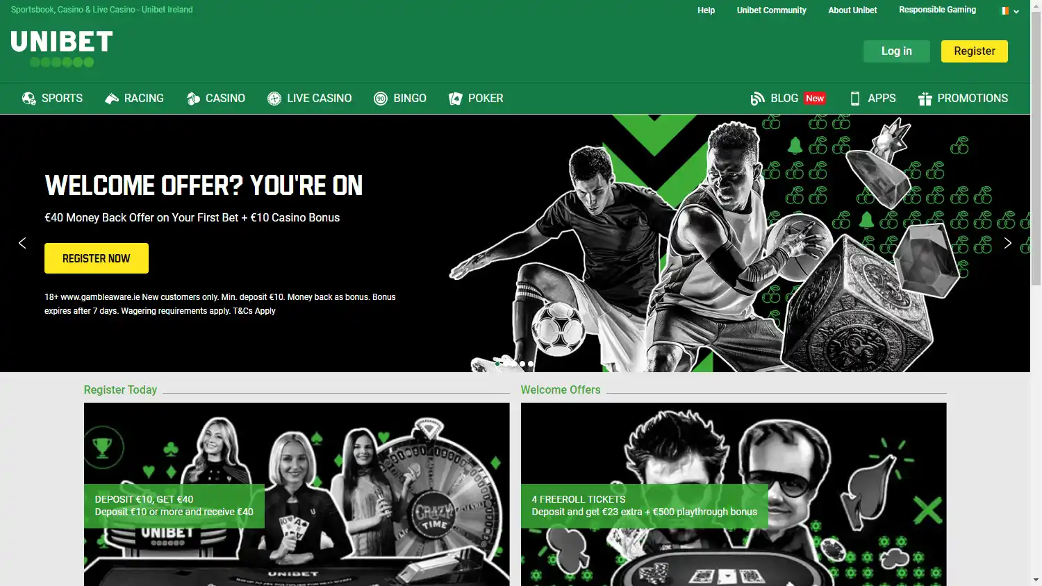 Unibet Casino IE screenshot 1
