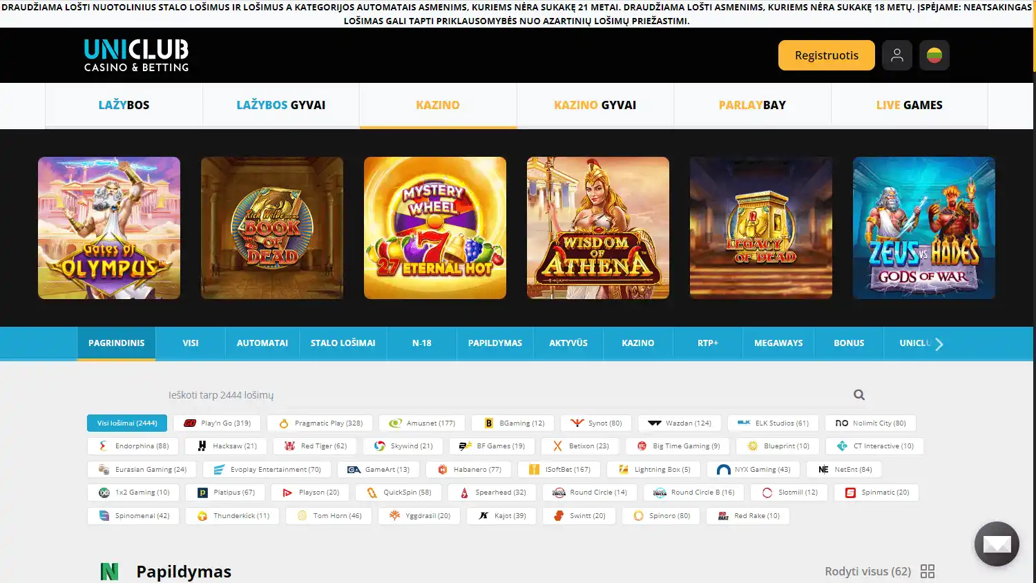 Uniclub Casino screenshot 2