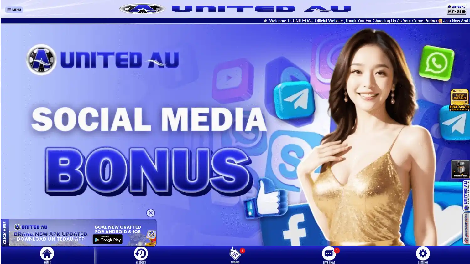 UnitedAU Casino screenshot 1