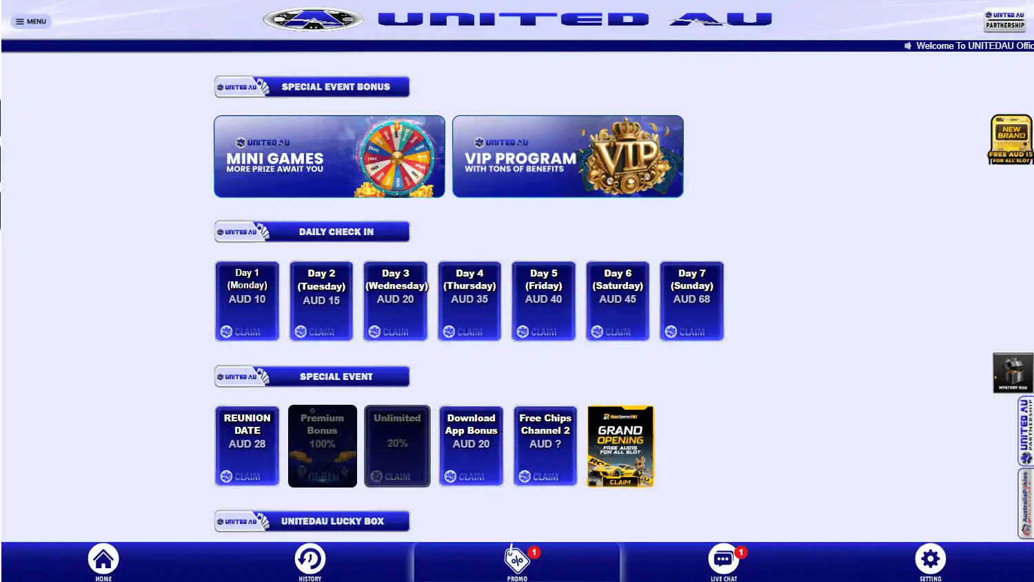 UnitedAU Casino screenshot 2