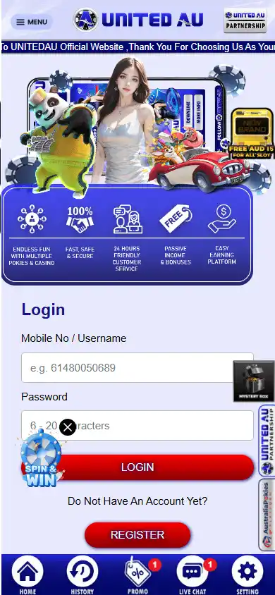UnitedAU Casino screenshot 3