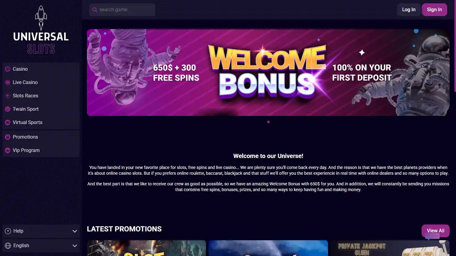 Universal Slots Casino screenshot 1