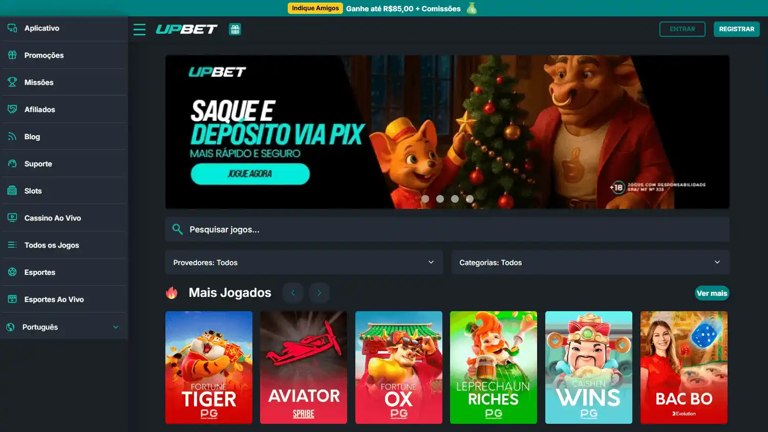 Upbet Casino screenshot 1