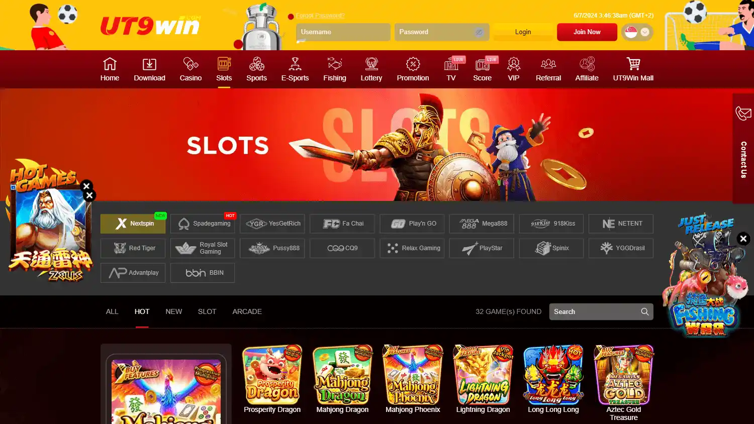 UT9Win Casino screenshot 2