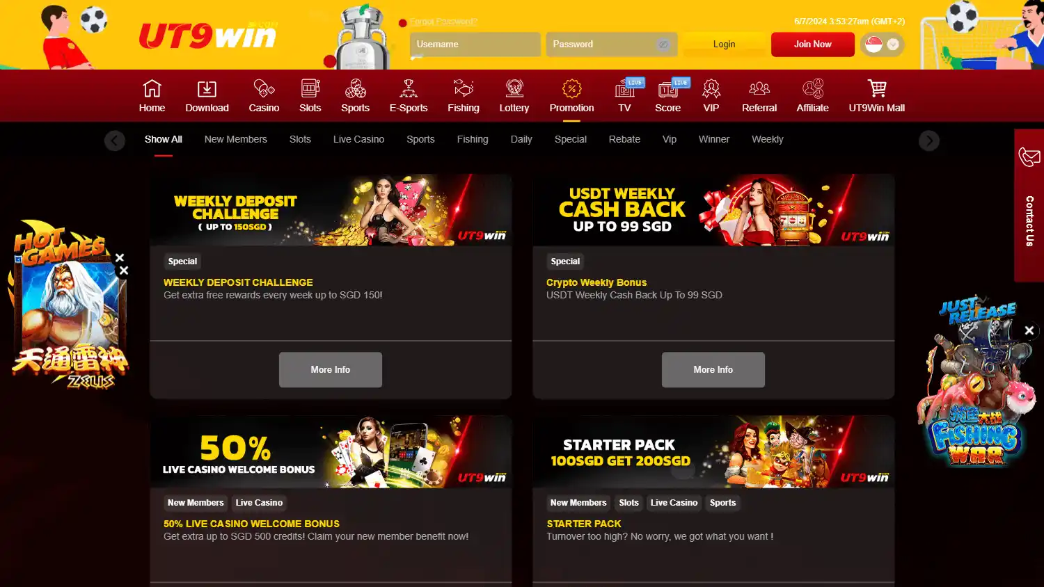 UT9Win Casino screenshot 3
