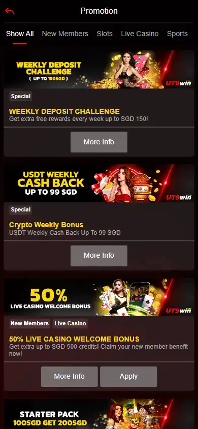 UT9Win Casino screenshot 6