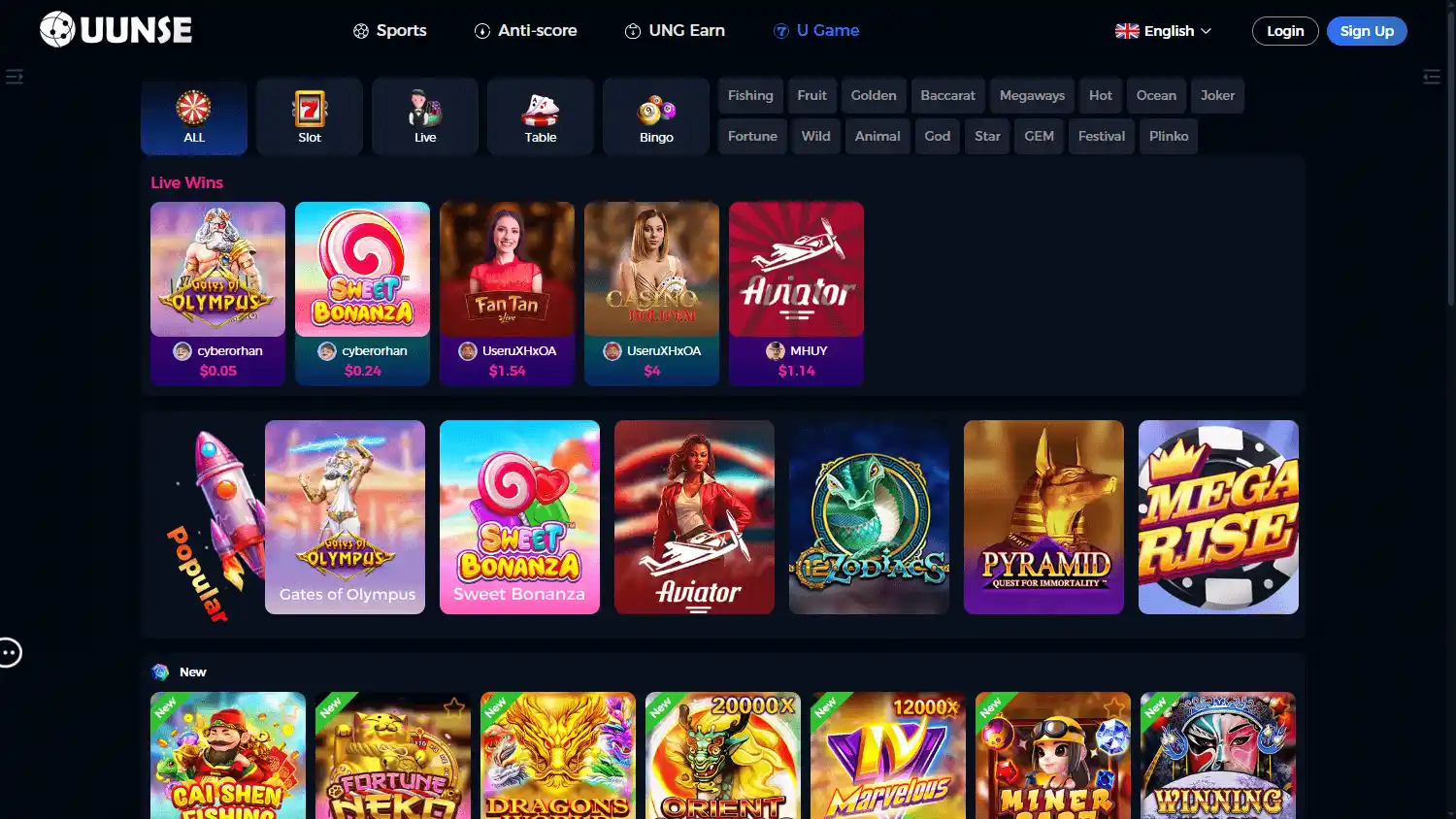 UUNSE Casino screenshot 2